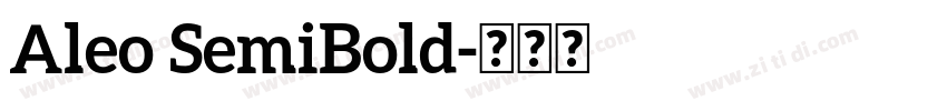 Aleo SemiBold字体转换